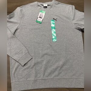 NWT - Puma Men's Long Sleeve Textured Crew Pullover Sweatshirt - XL - Gray